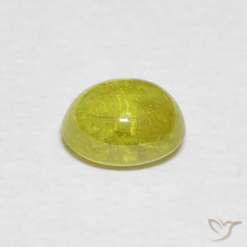 Sfene Verde medio naturale da 1.08 ct, Ovale, Trasparente