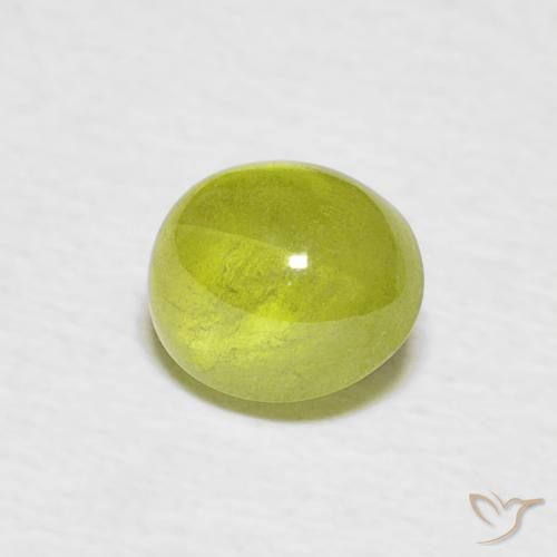 Sfene Caldo bosco verde naturale da 1.06 ct, Ovale, Trasparente
