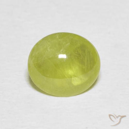 1.93ct Naturale Caldo terroso verde Sfene, Ovale, Trasparente