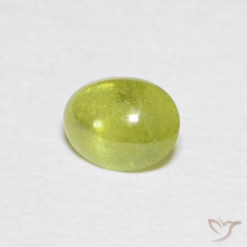 Sfene Verde medio naturale da 0.83 ct, Ovale, Trasparente