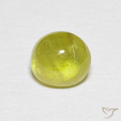 1.47ct Naturale Verde giallastro Sfene, Ovale, Trasparente