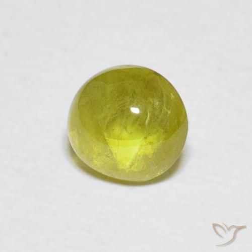 Sfene Verde giallastro naturale da 1.47 ct, Ovale, Trasparente