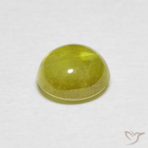 Sfene Verde giallastro naturale da 1.47 ct, Ovale, Trasparente