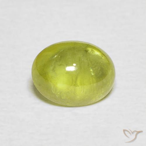 1.30ct Naturale Giallo medio Sfene, Ovale, Trasparente/Traslucido