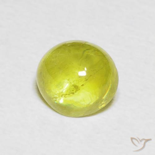 Sfene Giallo Limone Chiaro naturale da 1.73 ct, Ovale, Trasparente