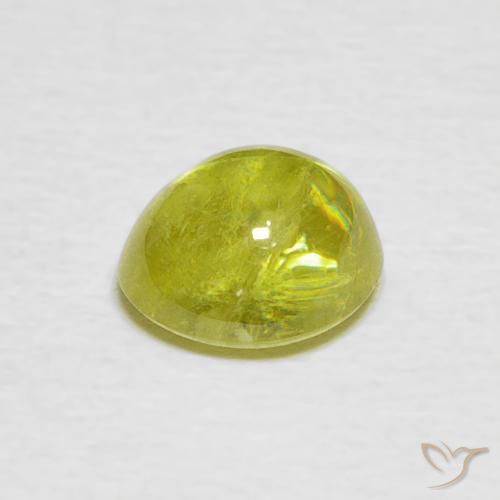 Sfene Giallo Limone Chiaro naturale da 1.73 ct, Ovale, Trasparente