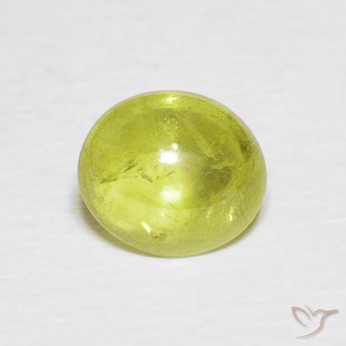 1.38ct Naturale Giallo chiaro verdastro Sfene, Ovale, Trasparente
