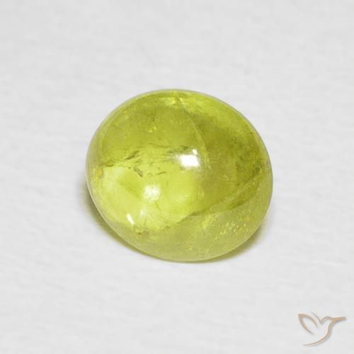 Sfene Giallo chiaro verdastro naturale da 1.38 ct, Ovale, Trasparente
