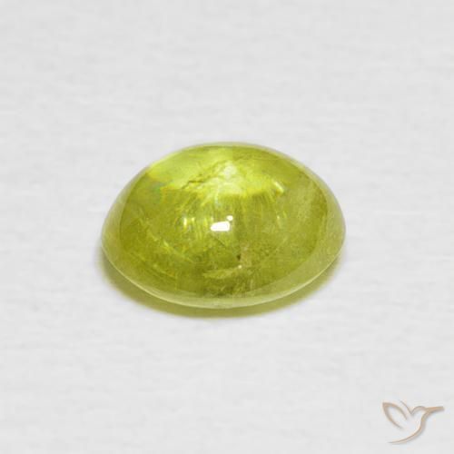 Sfene Giallo chiaro verdastro naturale da 1.38 ct, Ovale, Trasparente