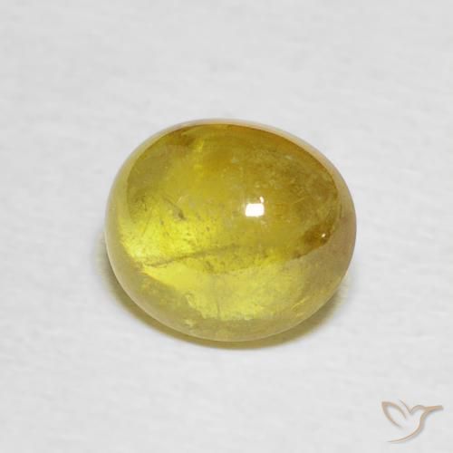 Sfene Giallo brunastro naturale da 2.17 ct, Ovale, Trasparente