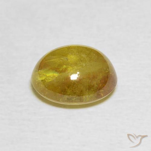 Sfene Giallo brunastro naturale da 2.17 ct, Ovale, Trasparente