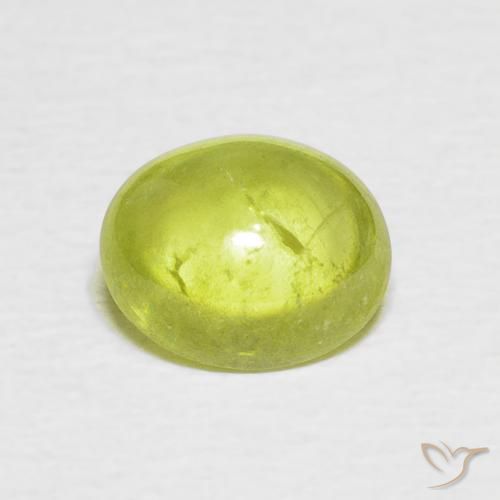 1.57ct Naturale Giallo Limone Chiaro Sfene, Ovale, Trasparente