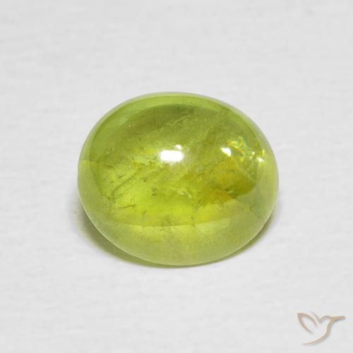 1.90ct Naturale Giallo chiaro Sfene, Ovale, Trasparente