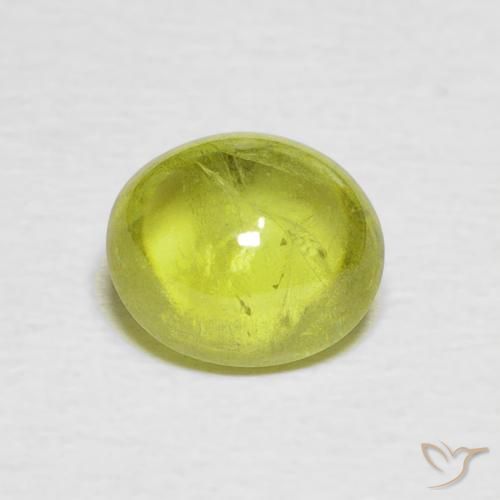 1.63ct Naturale Giallo Limone Chiaro Sfene, Ovale, Trasparente