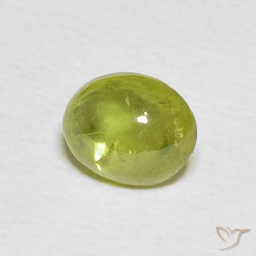 Sfene Giallo chiaro naturale da 1.36 ct, Ovale, Trasparente