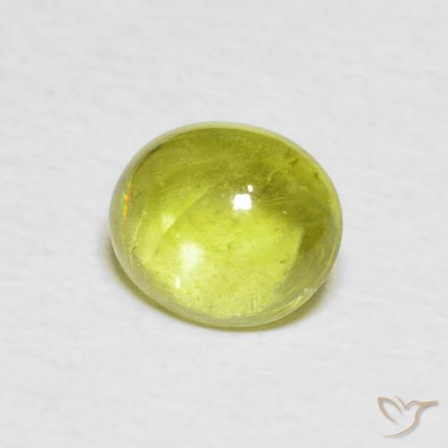 Sfene Giallo chiaro naturale da 1.44 ct, Ovale, Trasparente