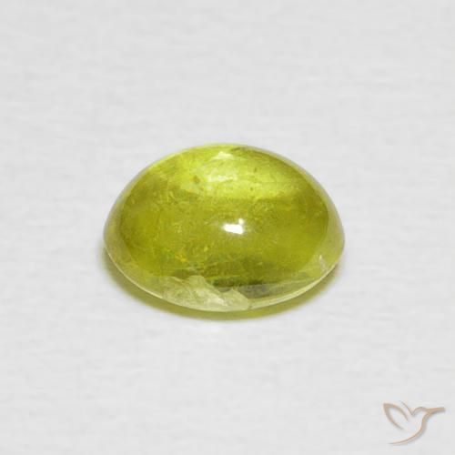 Sfene Giallo chiaro naturale da 1.44 ct, Ovale, Trasparente
