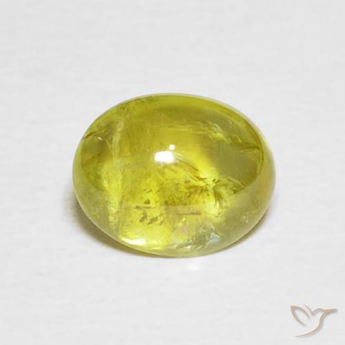 2.20ct Naturale Caldo terroso verde Sfene, Ovale, Trasparente