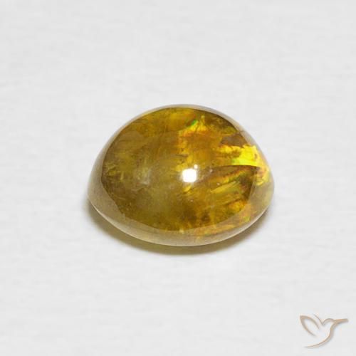 Sfene Marrone dorato verdastro naturale da 2.03 ct, Ovale, Trasparente