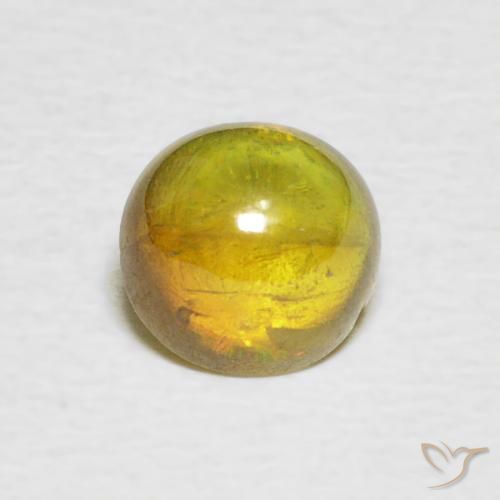 1.31ct Naturale Giallo medio Sfene, Ovale, Trasparente