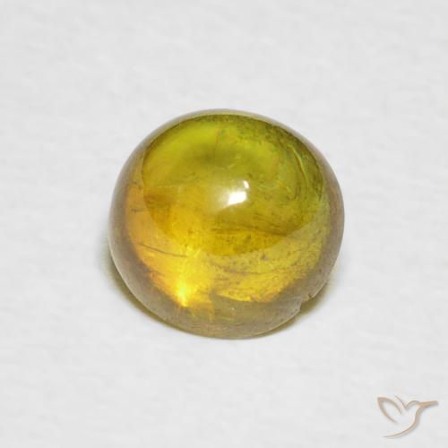 Sfene Giallo medio naturale da 1.31 ct, Ovale, Trasparente