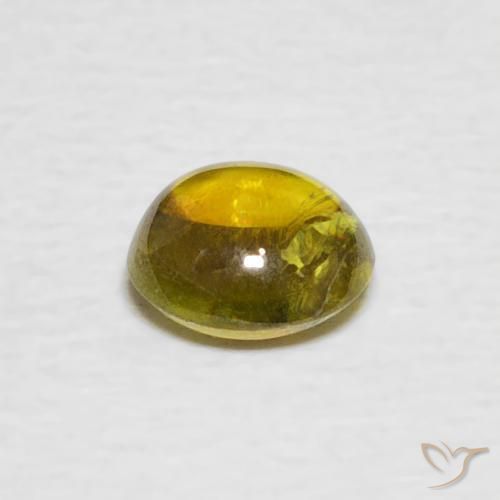 Sfene Giallo medio naturale da 0.75 ct, Ovale, Trasparente