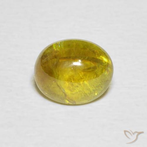 1.78ct Naturale Giallo medio Sfene, Ovale, Trasparente