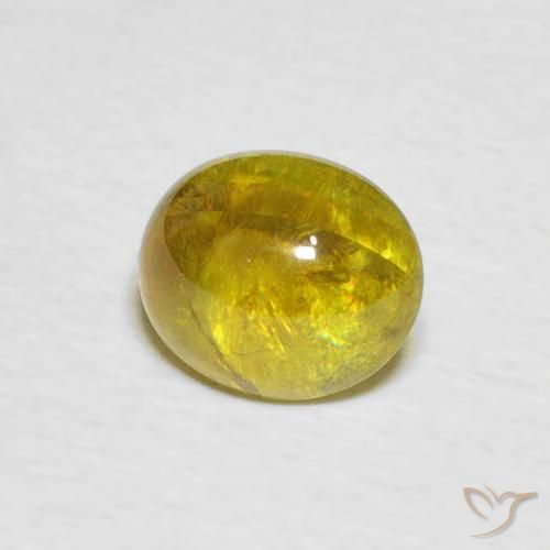 Sfene Giallo medio naturale da 1.78 ct, Ovale, Trasparente