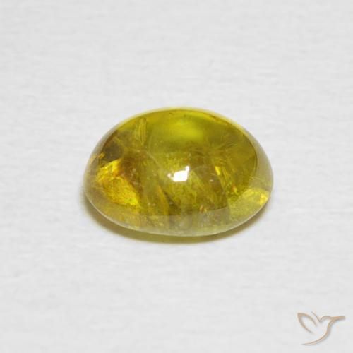Sfene Giallo medio naturale da 1.78 ct, Ovale, Trasparente