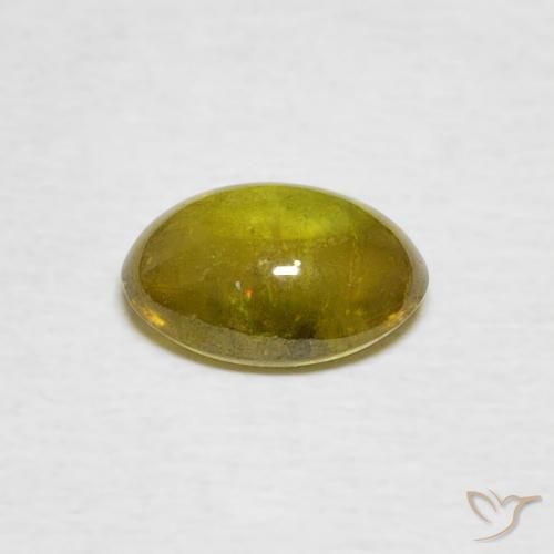 Sfene Giallo medio naturale da 1.11 ct, Ovale, Trasparente