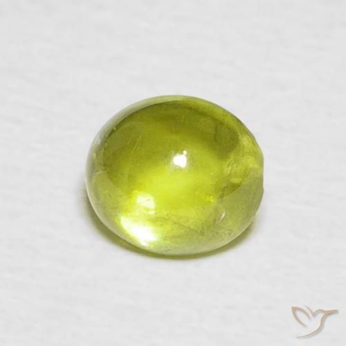 Sfene Caldo terroso verde naturale da 0.91 ct, Ovale, Trasparente