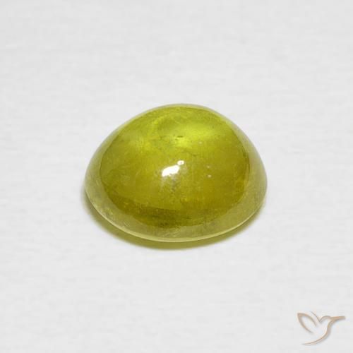 Sfene Giallo verdastro naturale da 2.06 ct, Ovale, Trasparente