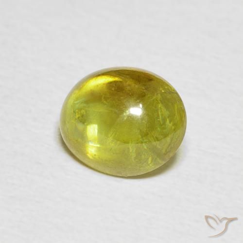 Sfene Verde medio naturale da 2.19 ct, Ovale, Trasparente