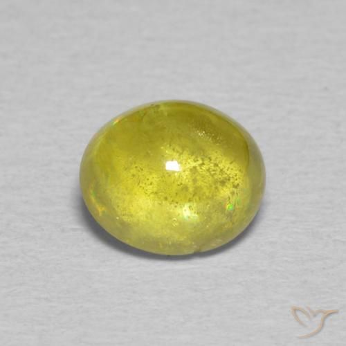 1.53ct Naturale Verde giallastro Sfene, Ovale, Trasparente
