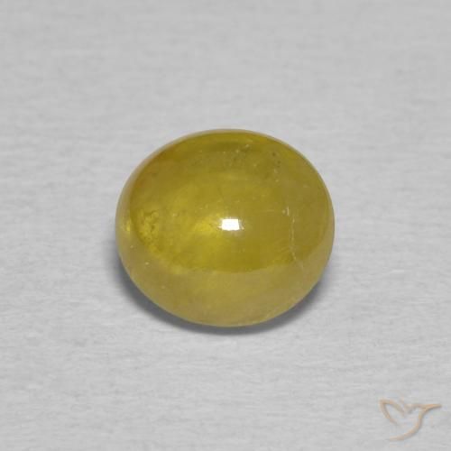 0.99ct Naturale Giallo d'autunno Sfene, Ovale, Trasparente