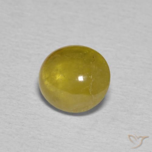 Sfene Giallo d'autunno naturale da 0.99 ct, Ovale, Trasparente