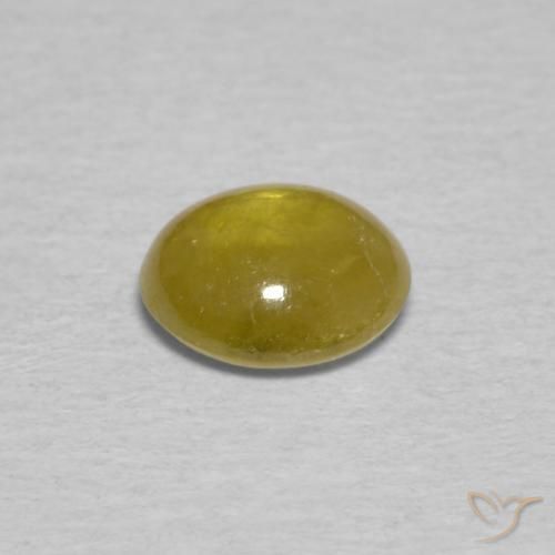 Sfene Giallo d'autunno naturale da 0.99 ct, Ovale, Trasparente