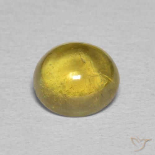 1.82ct Naturale Giallo di Digione Sfene, Ovale, Trasparente
