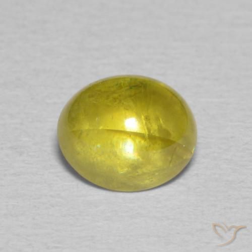 1.63ct Naturale Giallo medio Sfene, Ovale, Trasparente, Photo A