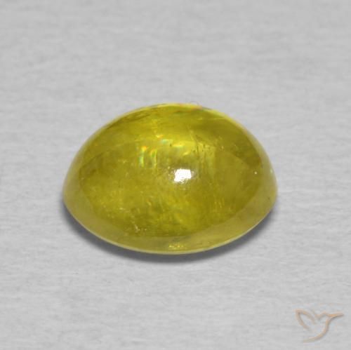 Sfene Giallo medio naturale da 1.63 ct, Ovale, Trasparente