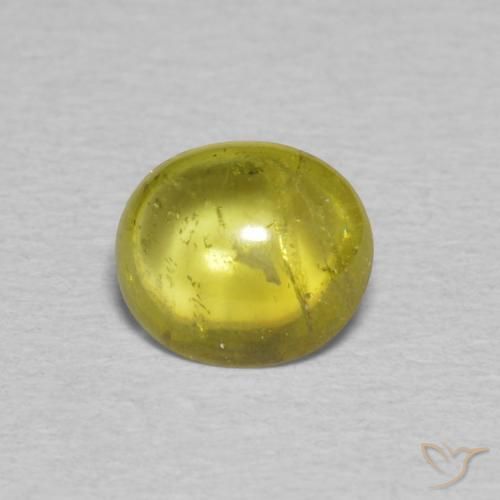 1.12ct Naturale Limone giallo Sfene, Ovale, Trasparente
