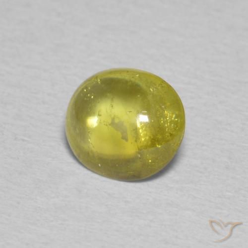 Sfene Limone giallo naturale da 1.12 ct, Ovale, Trasparente