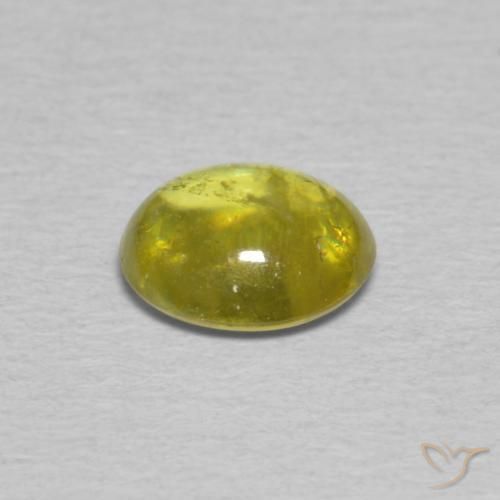 Sfene Limone giallo naturale da 1.12 ct, Ovale, Trasparente