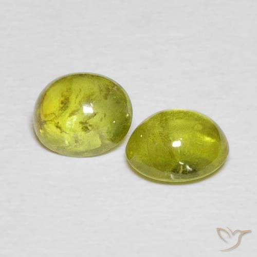 Gemme di Sfene Verde giallastro naturale da 2.10 ct, Ovale, Trasparente