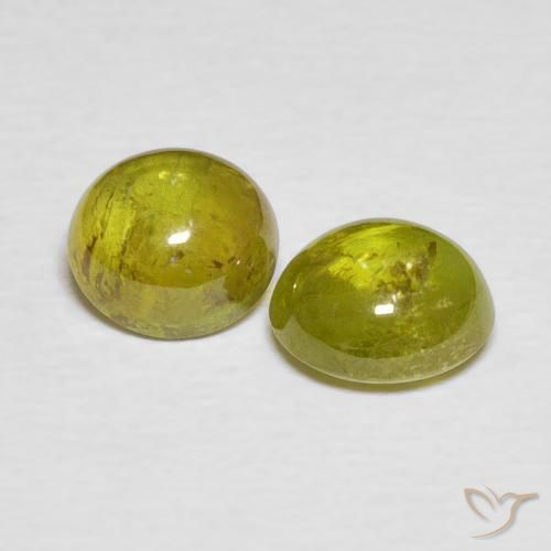 Gemme di Sfene Caldo bosco verde naturale da 3.52 ct, Ovale, Trasparente