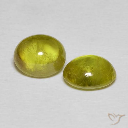 Gemme di Sfene Caldo bosco verde naturale da 3.13 ct, Ovale, Trasparente