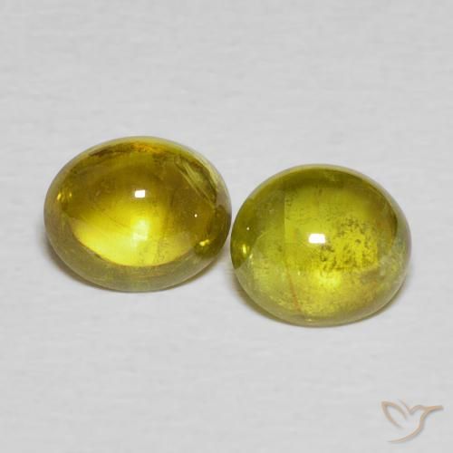 2.26ctw Naturale Marrone dorato intenso Deep Sfene, Ovale, Trasparente