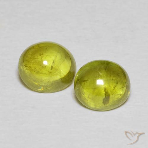 2.65ctw Naturale Verde giallastro Sfene, Ovale, Trasparente