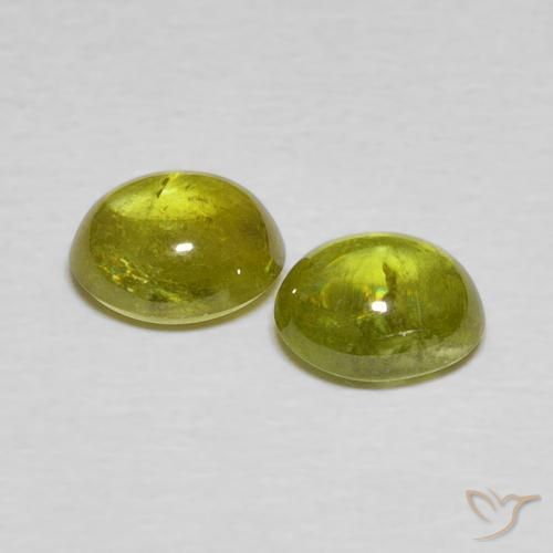 Gemme di Sfene Verde giallastro naturale da 2.65 ct, Ovale, Trasparente