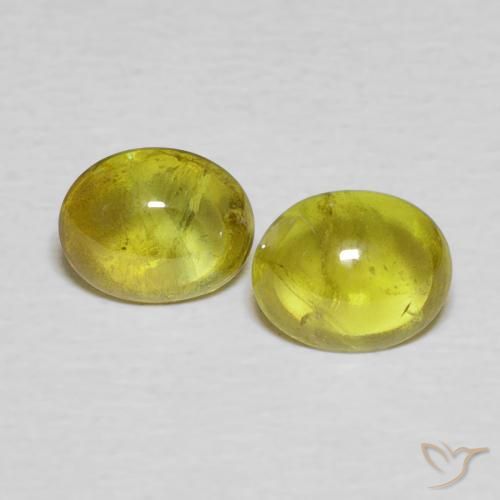 1.56ctw Naturale oro terroso Sfene, Ovale, Trasparente